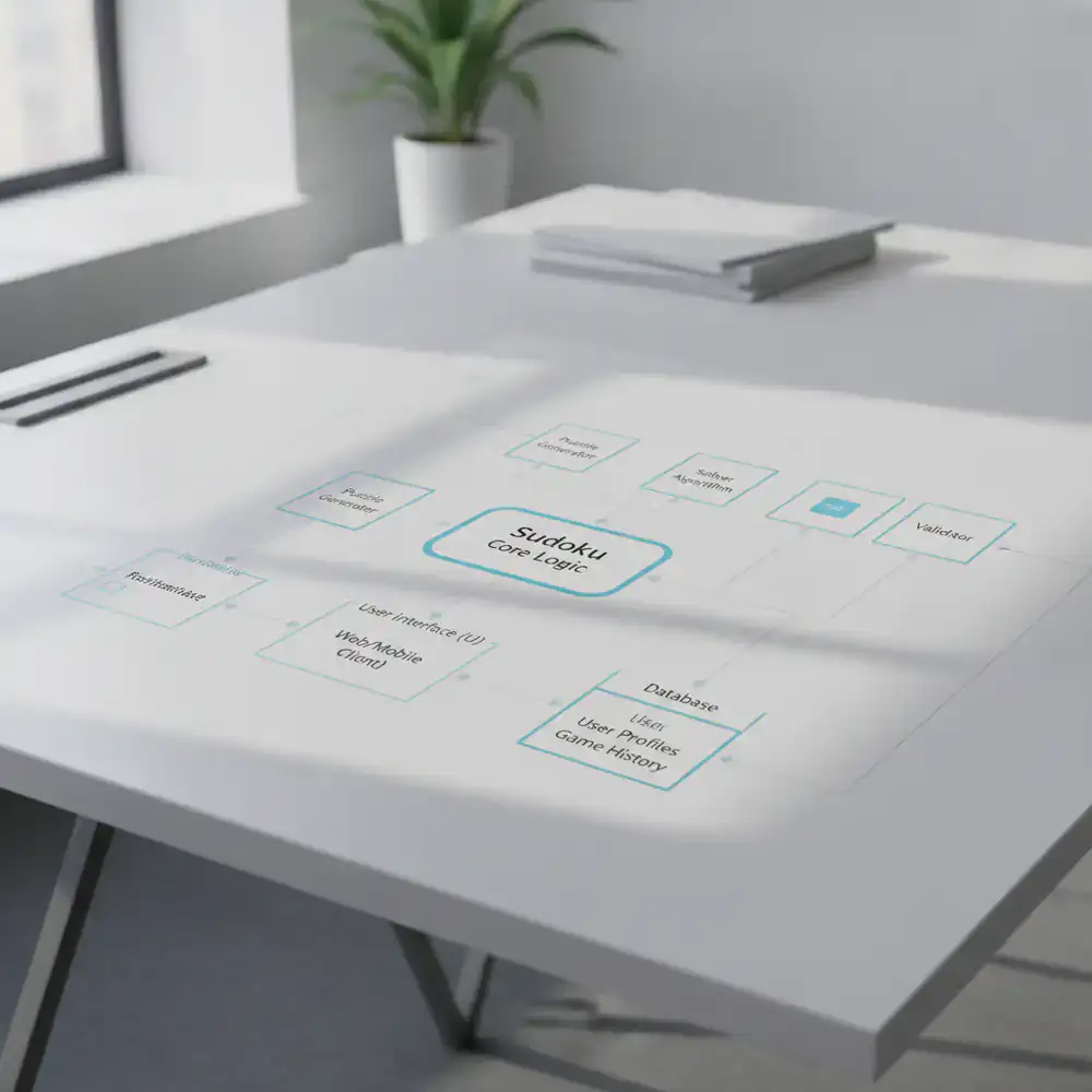 Diagrama de arquitectura técnica del juego Sudoku